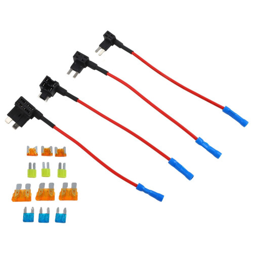 Fuse Taps Set with 4 Types Circuit Adapters for Trucks and 1