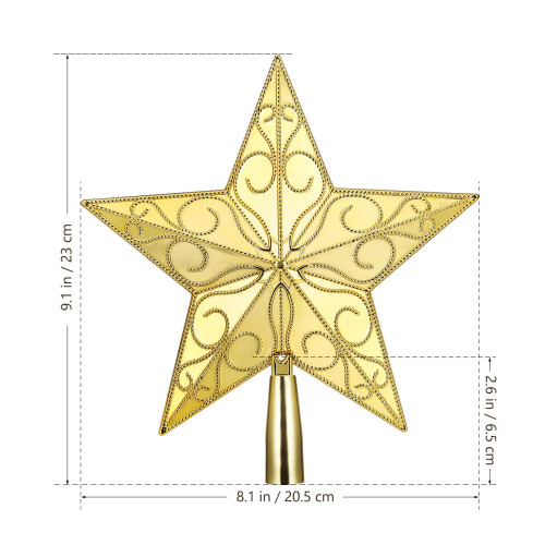 Glitter Star Tree Topper Multi-Color 1 Piece 1