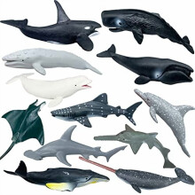 Sharks and Sea Animals Toy Set 12PCS Ocean Action Figures