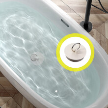 Universal Bathtub Drain Stopper Rubber Plug with Chain 4 pcs