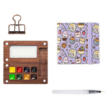 Watercolor Palette Set Portable Travel Grid Box