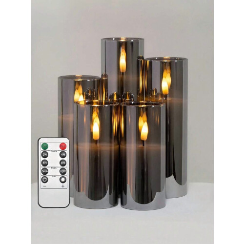 Remote-Controlled Flameless LED Candles Set 5 Pack with