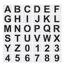 Letter Stencils 36 pcs 3 inch reusable for DIY crafts