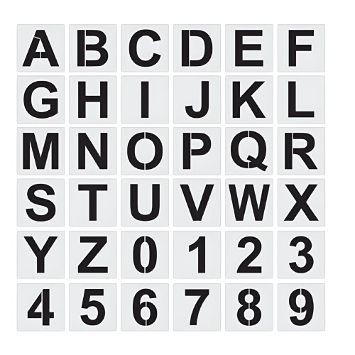 Letter Stencils 36 pcs 3 inch reusable for DIY crafts