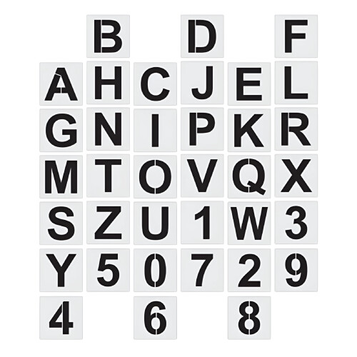 Letter Stencils 36 pcs 3 inch reusable for DIY crafts 1
