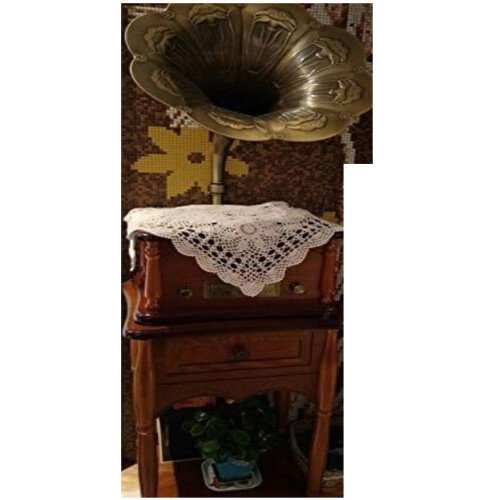 Handmade Crochet Cotton Lace Tablecloth Square 2