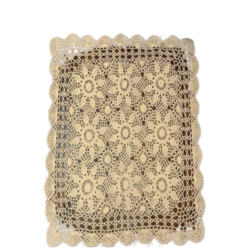 Handmade Crochet Cotton Lace Tablecloth Square