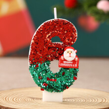 Birthday Number Candles Glitter Cake Topper Set of 6