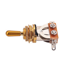 FOXNOVO Golden Guitar Pickup Toggle Switch with Knurled Nut