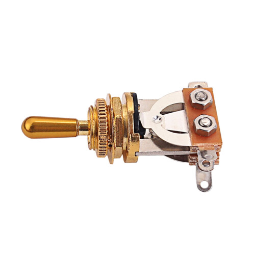 FOXNOVO Golden Guitar Pickup Toggle Switch with Knurled Nut