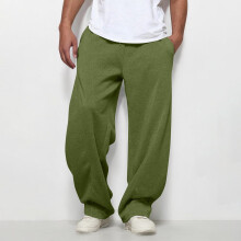 Men's Loose Fit Joggers Polyester Quick Dry Army Green 2XL