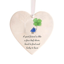 Heart-Shaped Sea Glass Ornament Friendship Keepsake