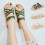 Women's White PU Sandals Open Toe Non-Slip 1 Pair 7