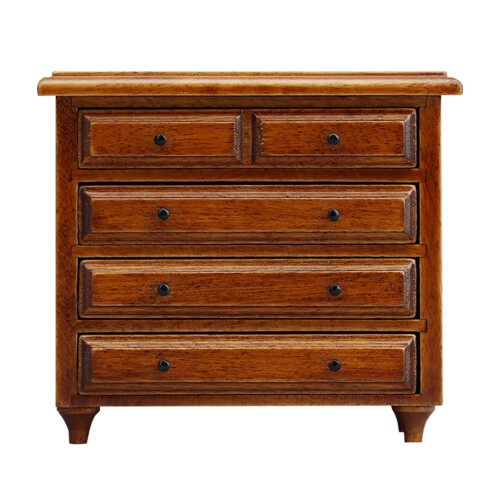 Handcrafted Chestnut Dresser 1/12 Scale 5-Drawer