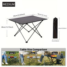 Portable Folding Table Durable Scratch-Resistant Large