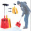 Collapsible Snow Shovel Red Portable Multi-Use 8