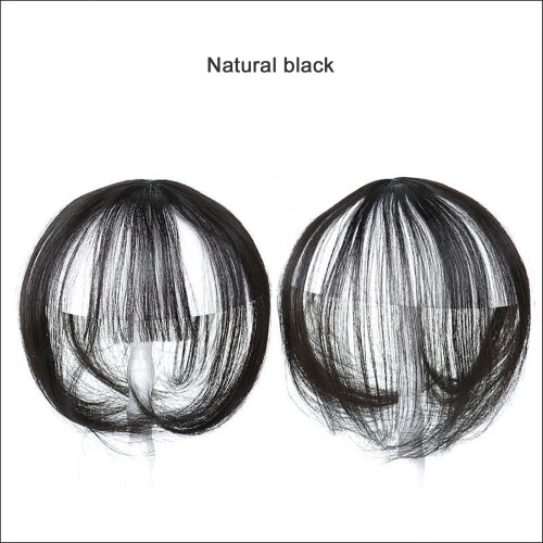 Clip-in Bangs Hair Extensions Natural Wispy Style Black 1