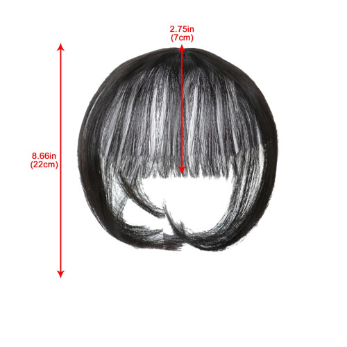 Clip-in Bangs Hair Extensions Natural Wispy Style Black 2