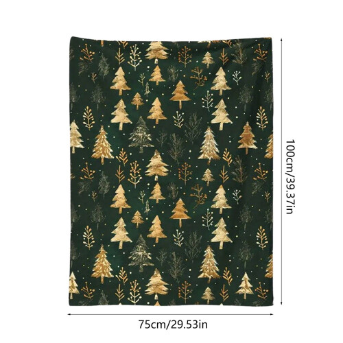 Christmas Polyester Blanket or Sofa Cover Green Soft 2