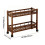 Wooden Side Table with Wheels 2-Tier Rolling Cart 3