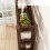 Wooden Side Table with Wheels 2-Tier Rolling Cart 8
