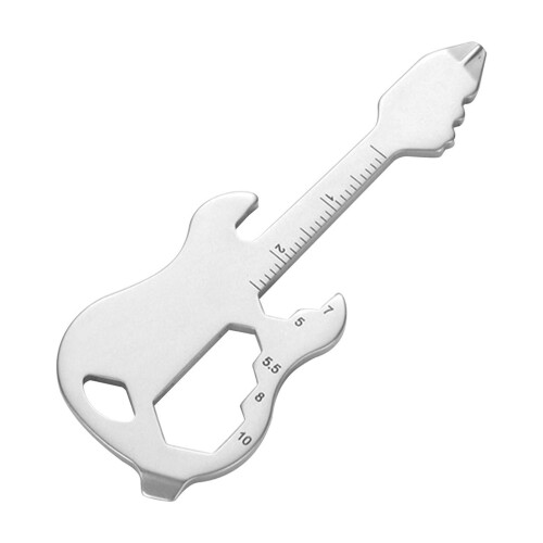 Guitar-Shaped Mini Multitool Card with 12 Functions