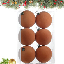 Burgundy Velvet Christmas Balls 4 pcs