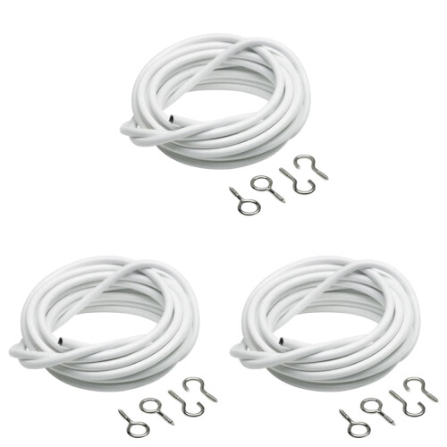 PVC Curtain Rope Assorted Colors Extendable 3 pcs