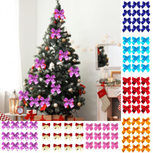 Hwkond Christmas Tree Ornaments Purple 12 pcs 5.5 cm