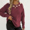Women's Solid Floral Knit Sweater Round Neck Long Sleeve 6