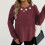 Women's Solid Floral Knit Sweater Round Neck Long Sleeve 2