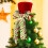 Christmas Tree Topper Red Velvet Top Hat with Bow 3