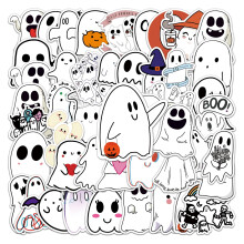 Halloween Ghost Stickers Vinyl Waterproof 50 Pcs
