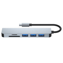 6-Port USB Hub Docking Station with PD Charging for Laptop