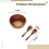 Wooden Salad Bowl Set with Spoon and Fork 4