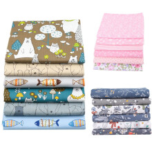 Floral Print Cotton Face Cover Fabric 6 pcs 25x20 cm