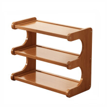Wooden 3-Tier Desktop Storage Rack for Office Kitchen