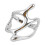 Vintage Hollow Branch Ring Gold Silver Tone Adjustable Fine 1
