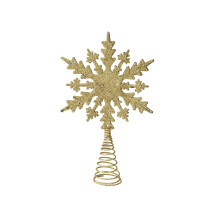 Glitter Snowflake Tree Topper Gold Metal