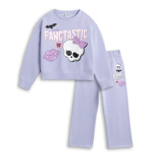 (5-6 Years) Monster High Sweatshirt and Joggers Set (Girls Purple)
