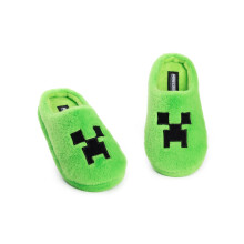 (11 UK Child) Minecraft Mule Slippers (Boys Green)