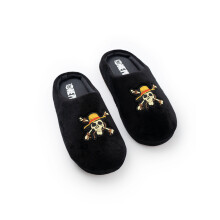 (4 UK Child) One Piece Mule Slippers (Boys Black)