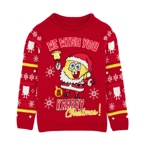 SpongeBob SquarePants SpongeBob SquarePants Christmas Jumper (Boys Red)
