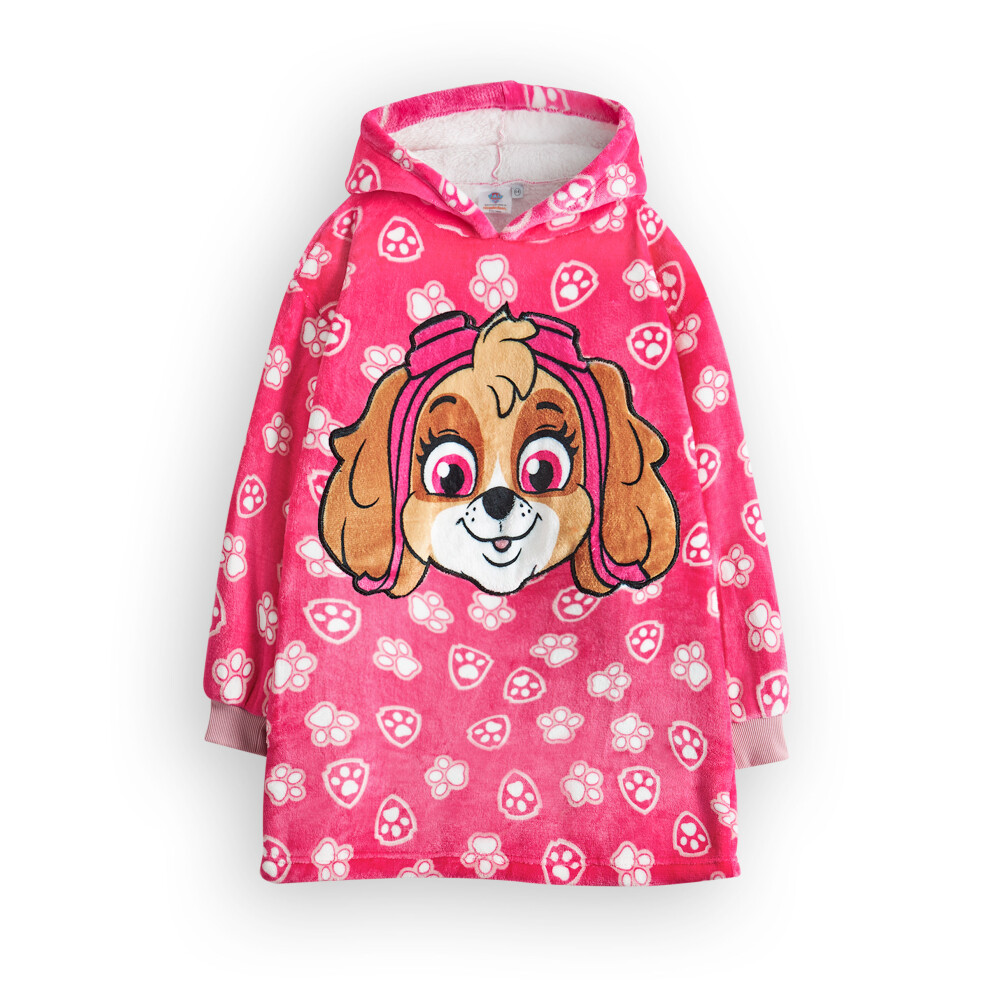 Paw Patrol (3-5 Years) Blanket Hoodie (Girls Pink)