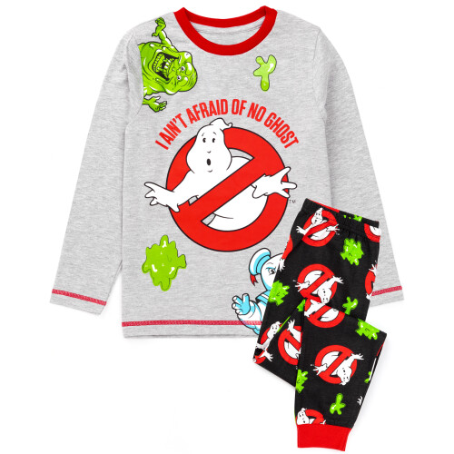 (6-7 Years) Ghostbusters Long Sleeve Long Leg Pyjama Set (Boys Grey)