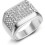 Men's Smooth Rectangle Wedding Ring Hip Hop Punk Style 1