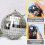 Reflective Silver Mirror Disco Ball Ornaments 24 pcs 7