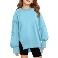 Girls Oversized Pullover Sweater Long Sleeve Drop Shoulder