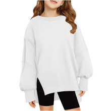 Girls Oversized Pullover Sweater Long Sleeve Drop Shoulder