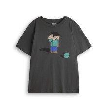 (9-11 Years) Minecraft Short Sleeved T-Shirt (Boys Black)